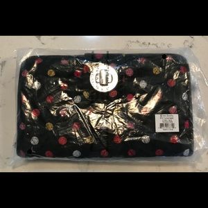 NEW Vera Bradley RFID turnlock wallet Havana Dots